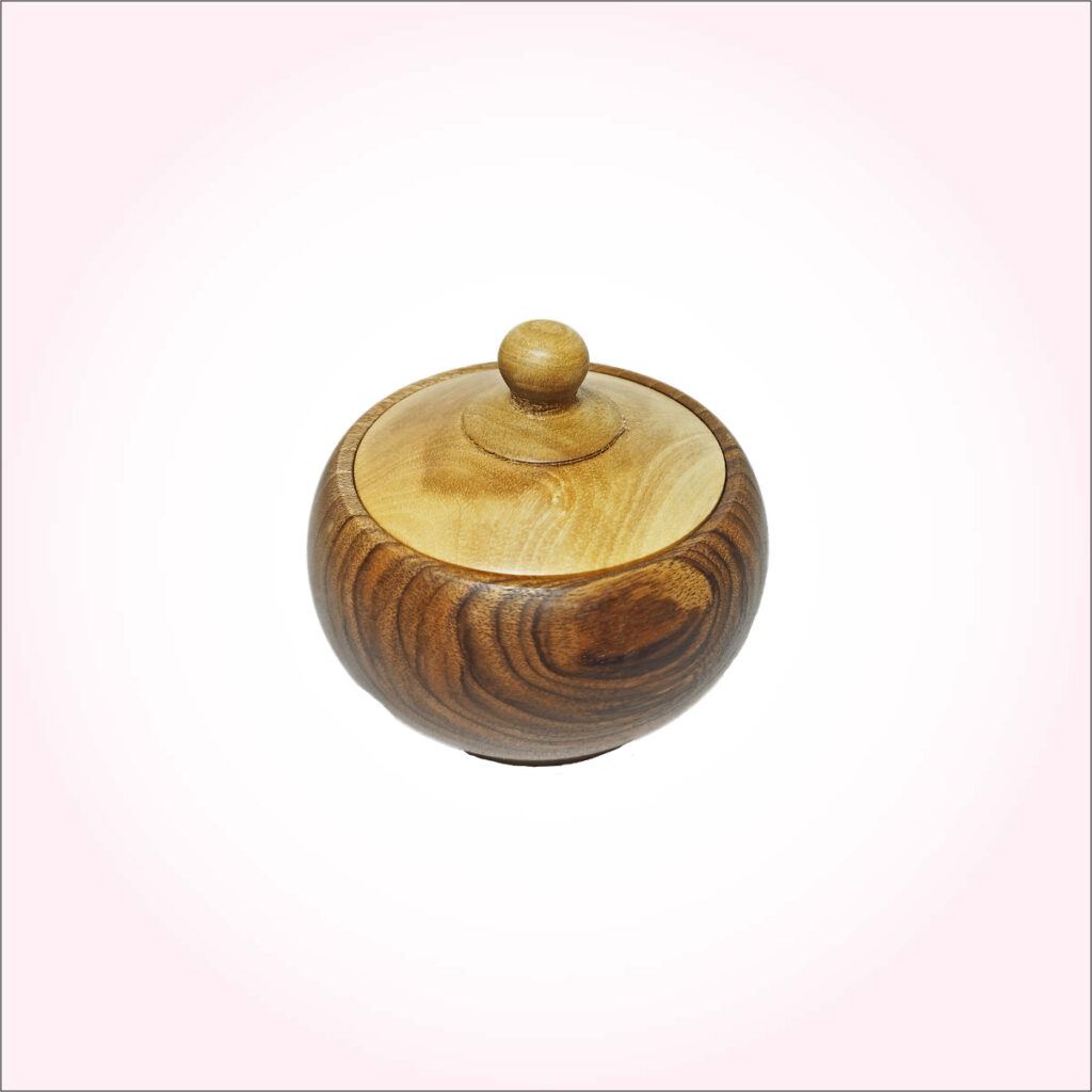 قندان چوب گردو دست ساز و لوکس مناسب سرو قند و نبات برای جهیزیه عروس و پذیرایی سنتی ایرانی